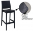 Стул пластиковый барный Siesta Contract Maya Bar 75 стеклопластик черный Фото 1