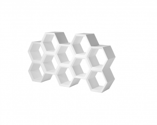 Стеллаж пластиковый книжный Hexa Standard