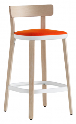 Стул деревянный полубарный с обивкой-thumbs-Фото1