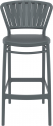Стул пластиковый барный Siesta Contract Portofino стеклопластик, полипропилен темно-серый Фото 5