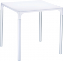 Стол пластиковый Siesta Contract Mango Alu алюминий, пластик белый Фото 1