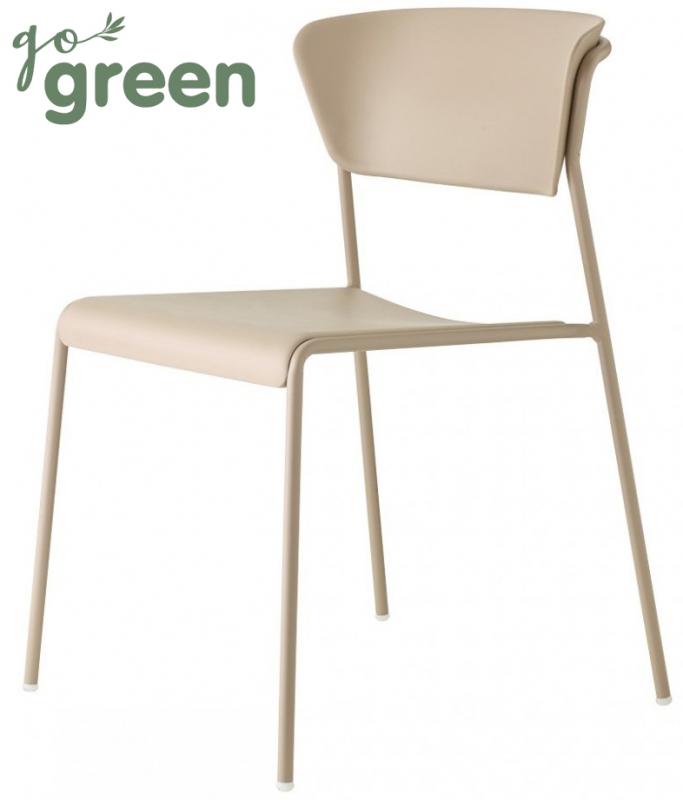 Стул пластиковый Lisa Technopolymer Go Green, тортора