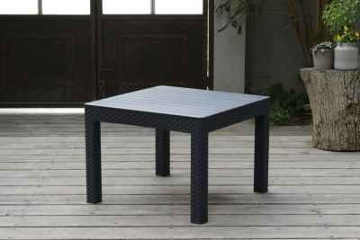 Комплект пластиковой мебели Keter Orlando set with small  table пластик с имитацией плетения графит, серый Фото 3