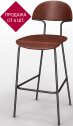 Стул деревянный барный Россия Омикрон бук, металл Фото 1