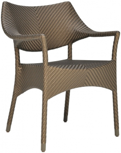 Кресло плетеное JANUS et Cie Amari алюминий, искусственный ротанг бронзовый Фото 1