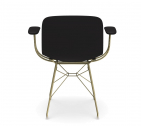 Кресло пластиковое Magis Troy сталь, полипропилен золотой, черный Фото 4