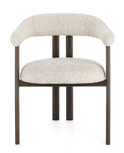 Кресло металлическое с обивкой Garden Relax Giuditta сталь, полиэстер бронзовый, песочный Фото 3