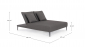 Лежак двухместный мягкий Garden Relax Viper алюминий, олефин антрацит, темно-серый Фото 2