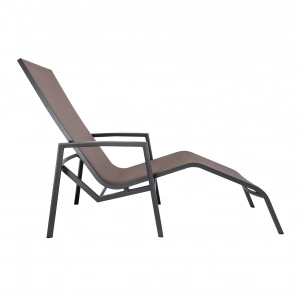 Лежак текстиленовый Grattoni Cancun алюминий, текстилен антрацит, тортора Фото 5
