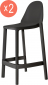 Комплект пластиковых барных стульев Scab Design Piu Set 2 стеклопластик антрацит Фото 1