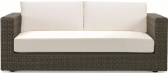 Диван плетеный с подушками Ethimo Cube искусственный ротанг, акрил коричневый, слоновая кость Фото 1