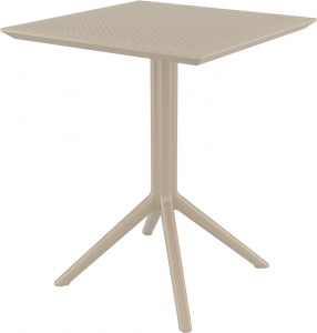 Стол пластиковый складной Siesta Contract Sky Folding Table 60 сталь, пластик бежевый Фото 6