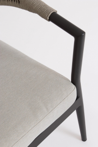 Комплект металлической лаунж мебели Garden Relax Millor алюминий, роуп, полиэстер антрацит, хаки Фото 12