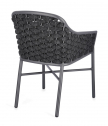 Кресло плетеное с подушкой Garden Relax Everly алюминий, роуп, олефин антрацит, серый Фото 5