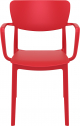 Кресло пластиковое Siesta Contract Lisa стеклопластик красный Фото 5