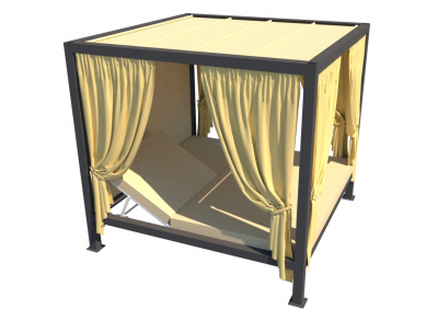 Шатер металлический с лежаками и навесом ReeHouse Summer алюминий, полиэстер Фото 9