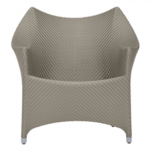 Кресло лаунж плетеное JANUS et Cie Amari алюминий, искусственный ротанг палладиевый саржевый Фото 3