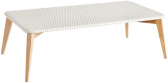 Столик плетеный кофейный POINT ARC Rectangular Coffee Table тик, искусственный ротанг белый Фото 1
