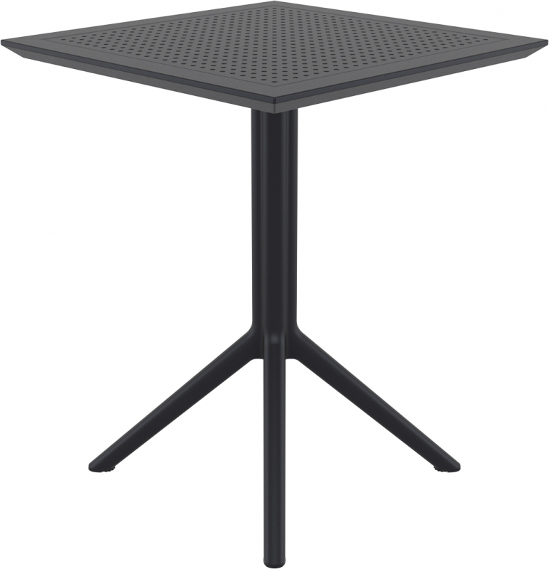 Стол пластиковый складной Sky Folding Table 60, черный, 600х600х740 мм