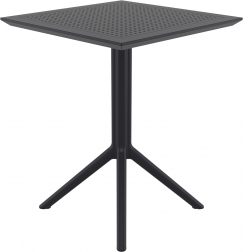 Стол пластиковый складной Sky Folding Table 60, черный, 600х600х740 мм