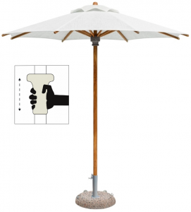 Зонт пляжный профессиональный Ø2.2 м Magnani Picasso алюминий, Tempotest Para под дерево Фото 1