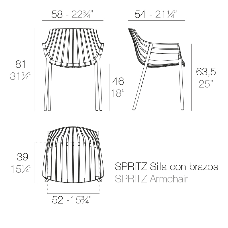Лаунж-кресло пластиковое Spritz Basic, слоновая кость