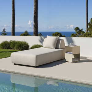 Шезлонг-лежак мягкий Grattoni Geometry алюминий, олефин конопляный Фото 6