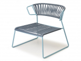 Кресло лаунж плетеное Scab Design Lisa Lounge Club сталь, роуп голубой, графит Фото 4