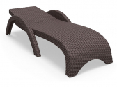 Шезлонг пластиковый с матрасом Grattoni GS 1009 (Fiji) пластик с имитацией плетения коричневый Фото 2