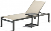Лежак металлический Grattoni GS 927A алюминий, текстилен антрацит, светло-серый Фото 3