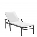 Шезлонг-лежак металлический JANUS et Cie Fiore алюминий, поливинил черный, тортора Фото 6