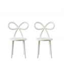 Комплект пластиковых детских стульев Qeeboo Ribbon Baby Set 2 полипропилен белый Фото 4