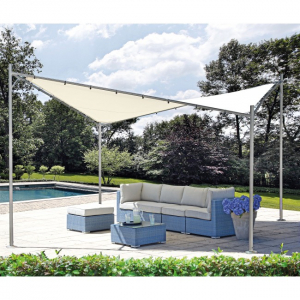 Шатер квадратный Garden Relax Versilia сталь, полиэстер белый Фото 4
