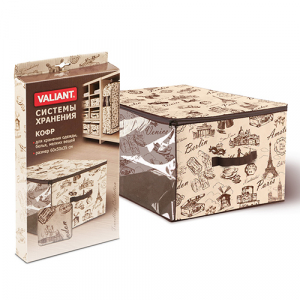 Кофр для хранения с застежкой-молнией Valiant Travelling нетканый материал рисунок Фото 1