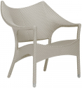 Кресло лаунж плетеное JANUS et Cie Amari алюминий, искусственный ротанг палладиевый саржевый Фото 1