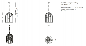 Светильник металлический подвесной-thumbs-Фото3
