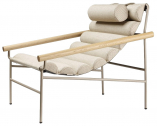 Кресло лаунж металлическое с подушкой Scab Design Dress Code Fashion Indoor сталь, дуб, акрил тортора, бежевый Фото 1