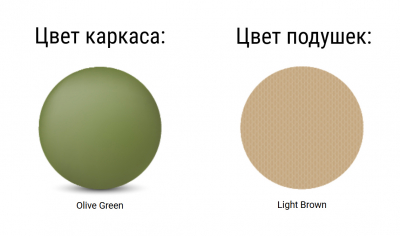 Кресло пластиковое с подушками Siesta Contract Portofino Lounge стеклопластик, полипропилен, полиэстер оливковый, светло-коричневый Фото 3