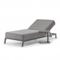 Шезлонг-лежак мягкий Grattoni Bite  алюминий, ткань sunbrella антрацит, темно-серый Фото 12
