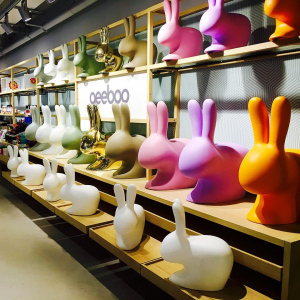 Стул пластиковый Qeeboo Rabbit полиэтилен серый Фото 24