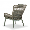 Кресло лаунж плетеное с подушками Grattoni Tropea алюминий, роуп, олефин зеленый Фото 3