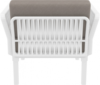 Кресло пластиковое с подушками Siesta Contract Portofino Lounge стеклопластик, полипропилен, полиэстер белый, светло-коричневый Фото 9