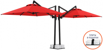 Зонт профессиональный двухкупольный 7.5х3 м-thumbs-Фото1