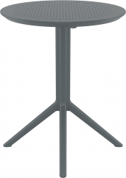 Стол пластиковый складной Sky Folding Table Ø60, темно-серый, Ø600х740 мм