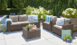 Комплект пластиковой мебели Keter California 3 seater set пластик с имитацией плетения капучино, песочный Фото 1