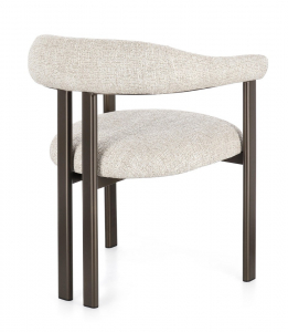 Кресло металлическое с обивкой Garden Relax Giuditta сталь, полиэстер бронзовый, песочный Фото 4