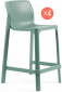 Комплект пластиковых полубарных стульев Nardi Net Stool Mini Set 4 стеклопластик ментоловый Фото 1