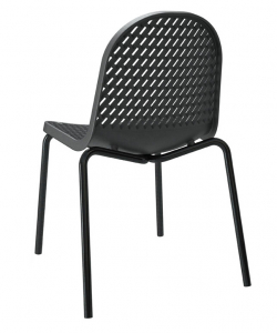 Стул пластиковый Resol Nervi chair алюминий, полипропилен черный Фото 1