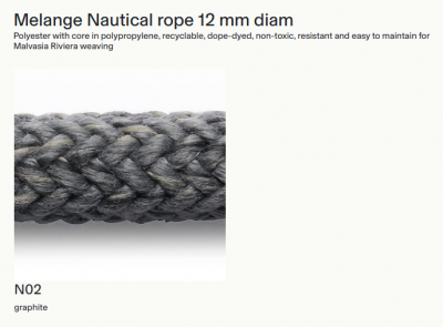 Кресло плетеное с подушкой Scab Design Malvasia Riviera сталь, роуп, акрил оливковый, графит Фото 5