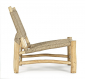 Лаунж-стул плетеный Garden Relax Lampok тик, искусственный ротанг Фото 4
